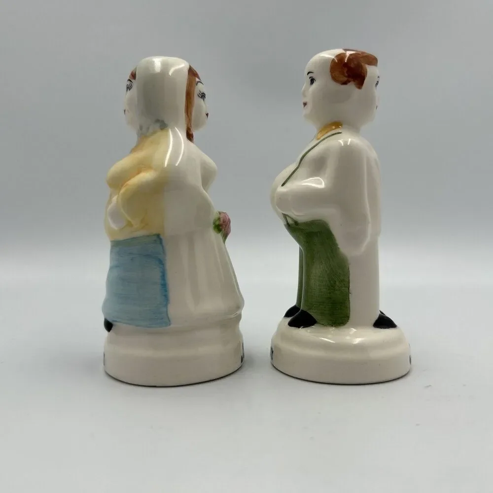 Vintage “BEFORE and AFTER” Bride and Groom Salt and Pepper Shakers - Philippines